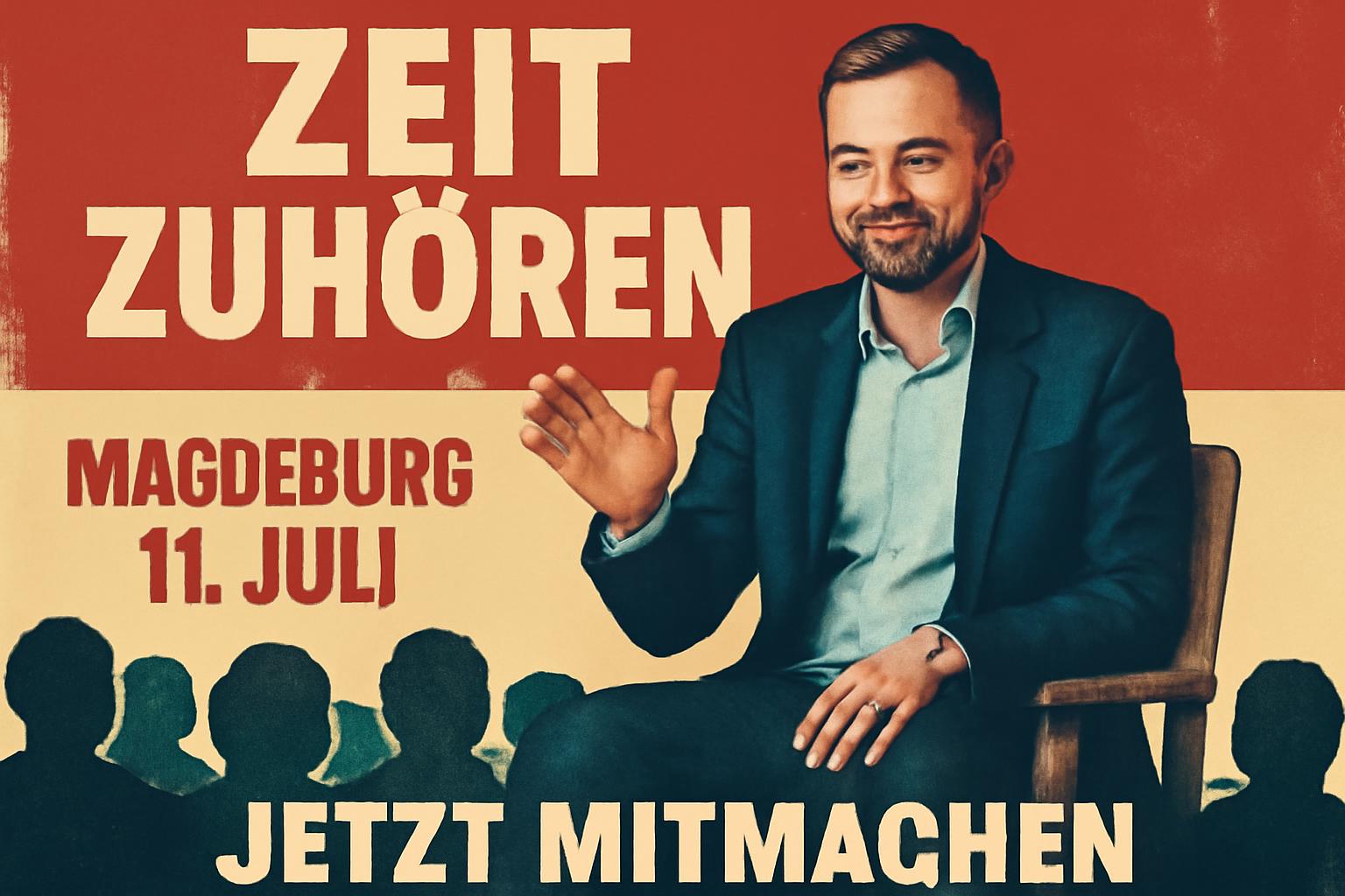 BSW Magdeburg: 11. Juli Zeit zum Zuhören mit Fabio De Masi – Jetzt mitmachen 🎤🤝