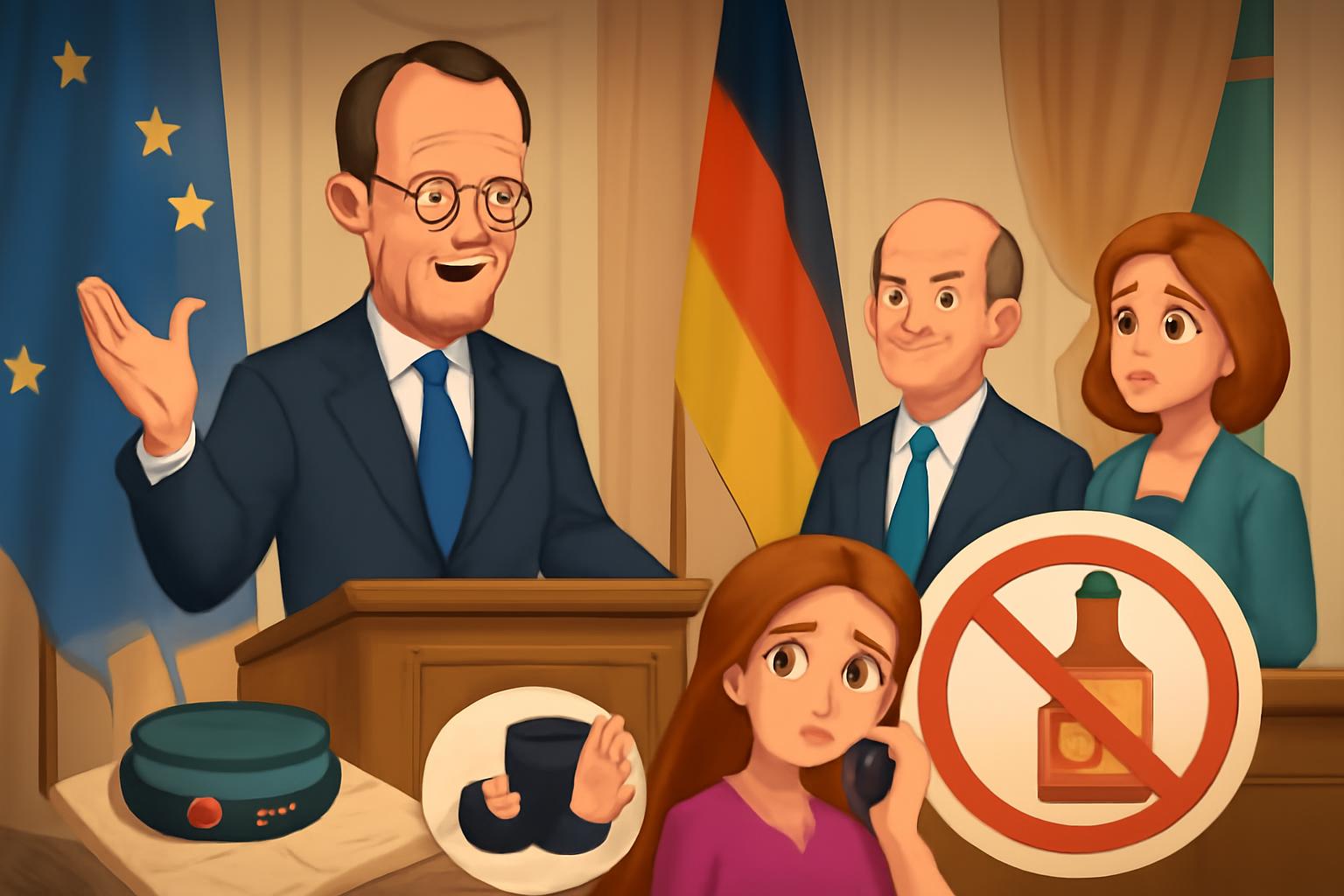 CDU: Europäisches Selbstbewusstsein, Fußfesseln, härtere Strafen gegen K.o.-Tropfen 🚨⚖️