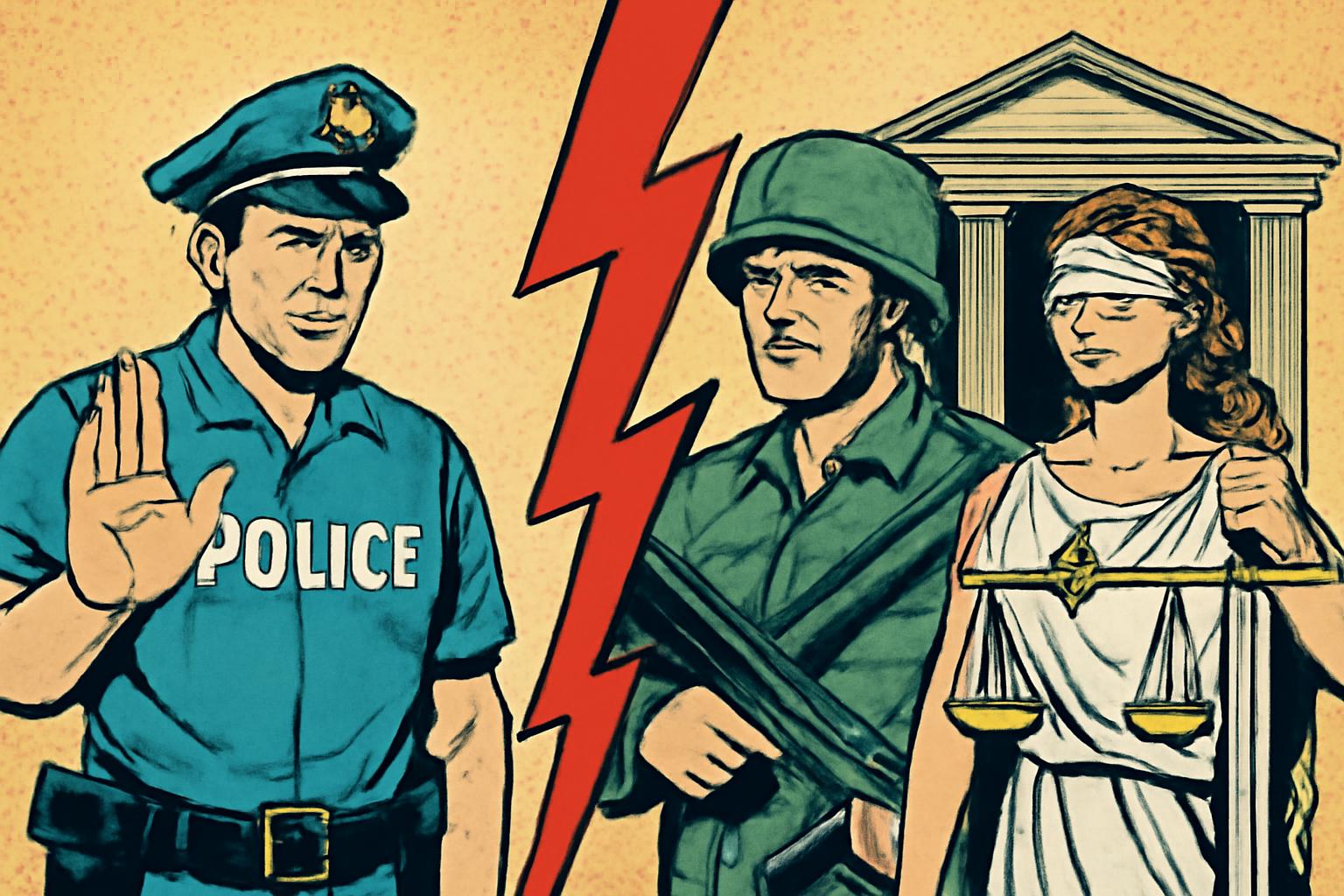 Trennung von Polizei und Militär bewahren – Rechtsstaatlichkeit, Transparenz und unabhängige Justiz statt Militarisierung 🛡️⚖️🏛️